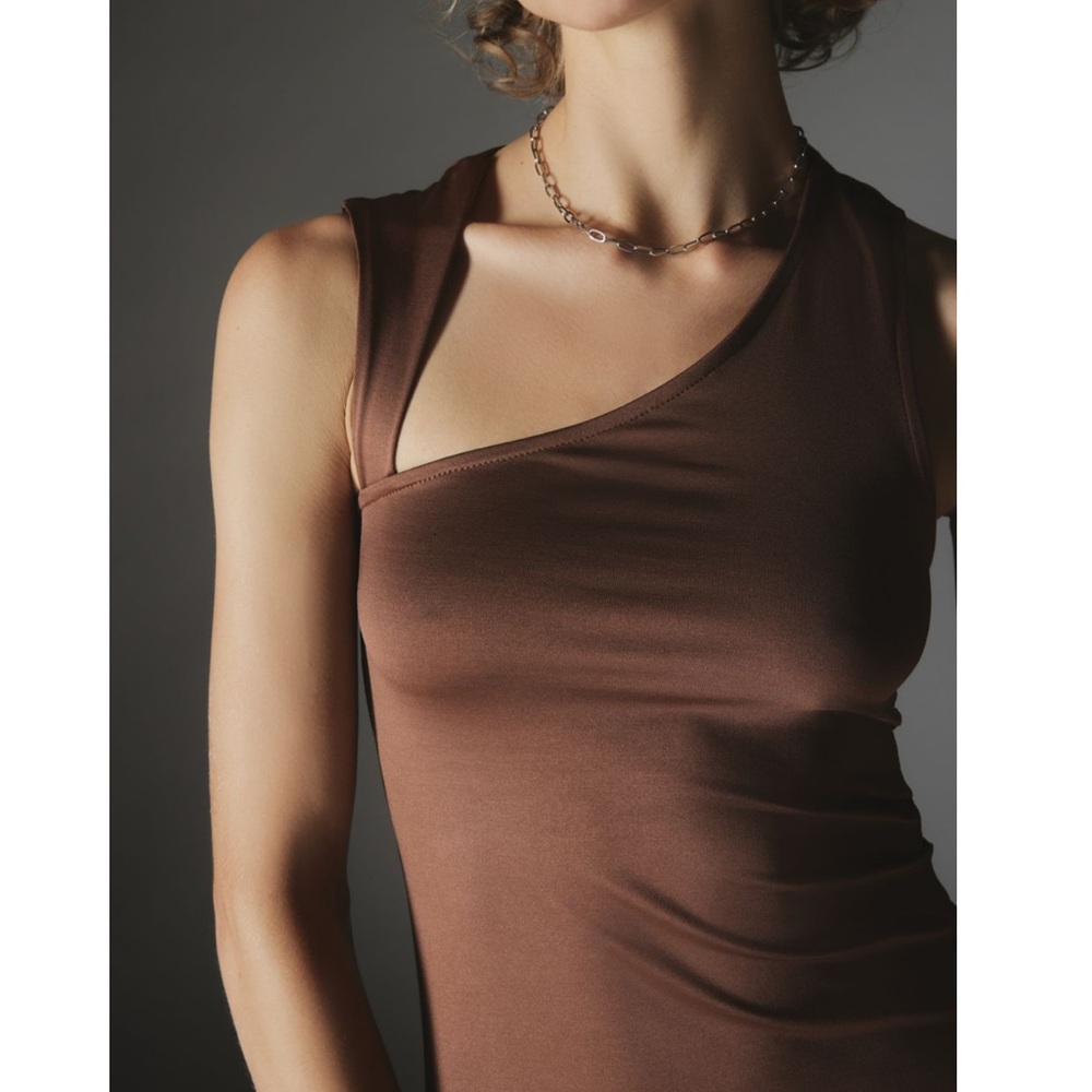 NWT UO Retro Stretchy Asymmetrical Yasemine Maxi Dress - Picture 2 of 4